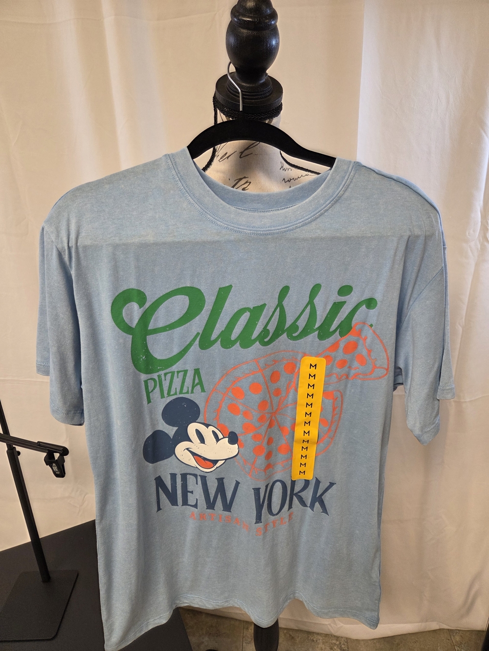 Disney Light Blue Pizza Classic New York Graphic Tee